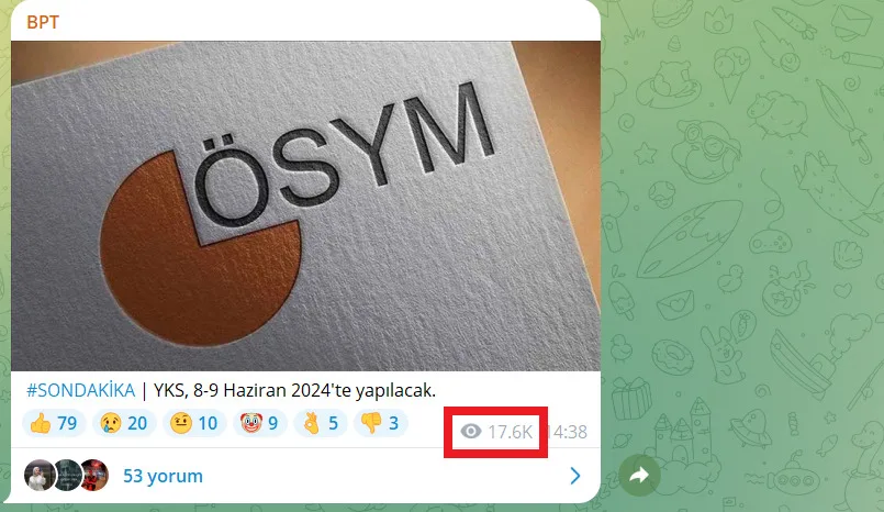 Telegram Görüntülenme nedir