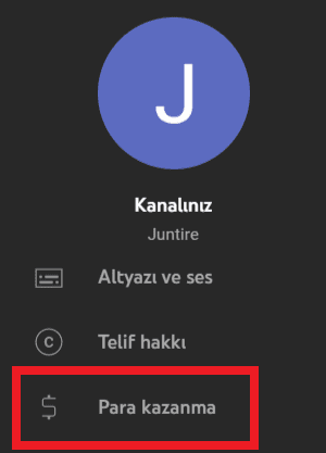 YouTube para kazanma şartları kontrol ekranı