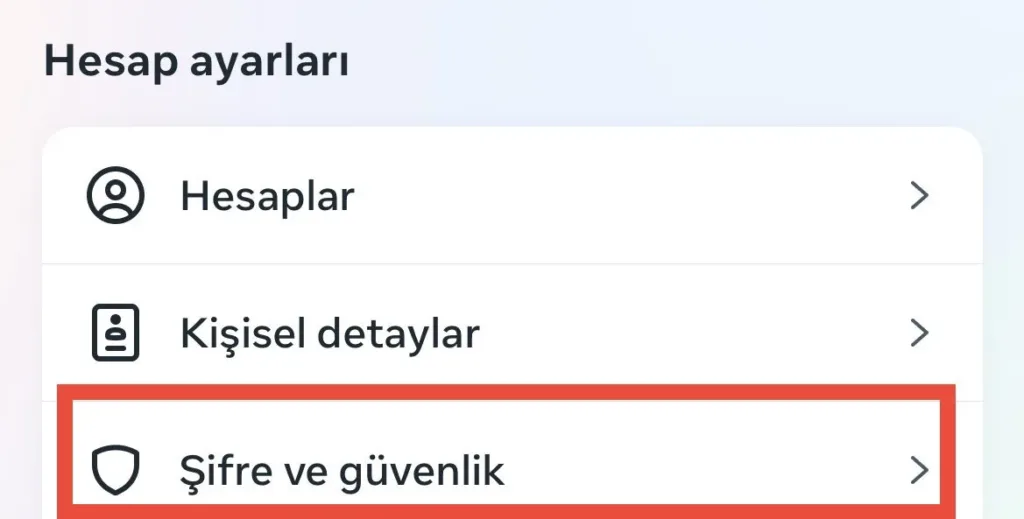 Instagram telefonda şifre değiştirmek adımları
