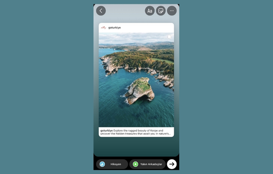 Instagram Hikayede Gönderi Paylaşma