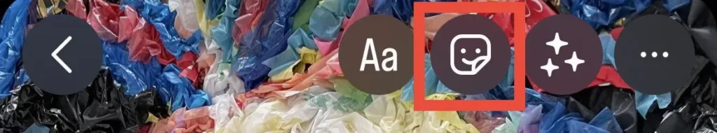 Instagram hikaye çıkartma menüsü