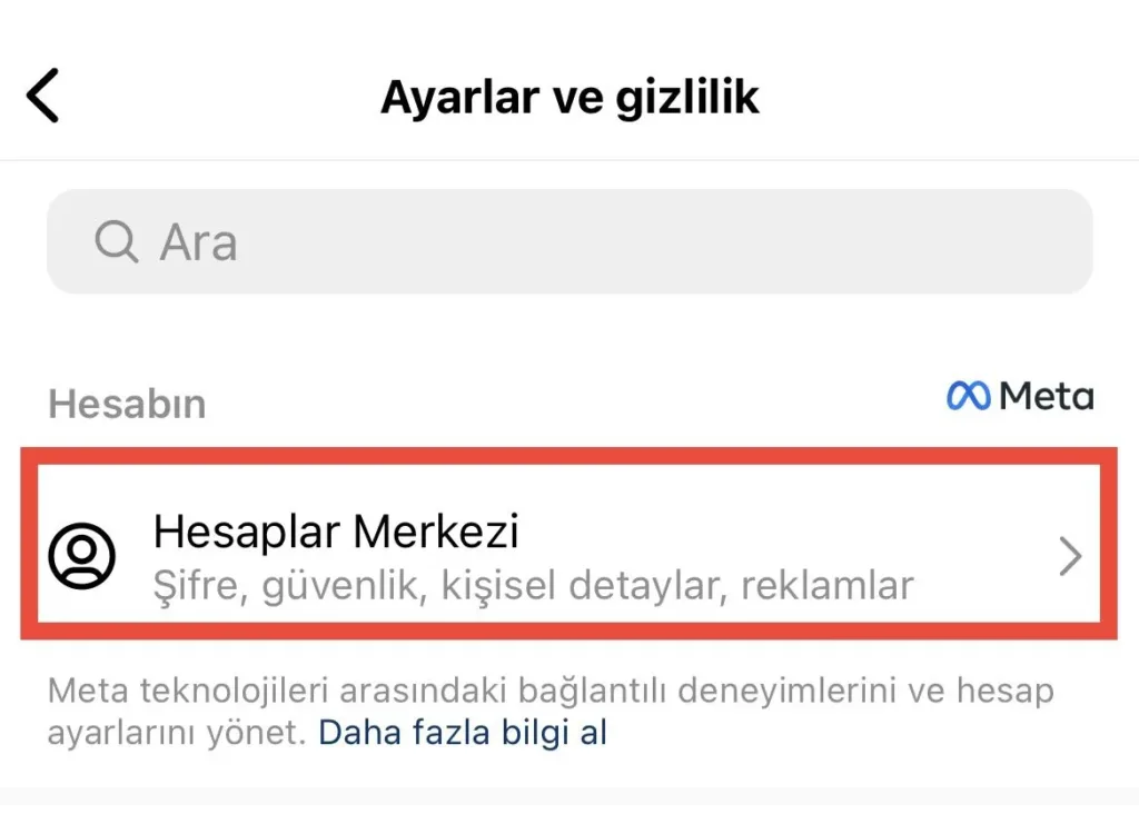 Instagram telefonda şifre değiştirmek adımları