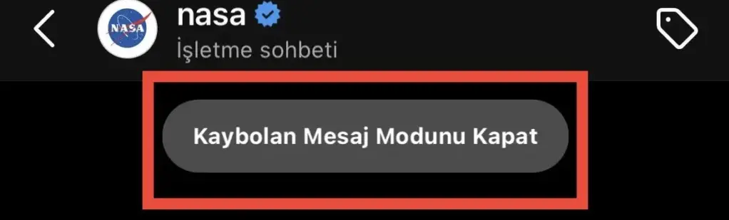 kaybolan mesaj nasıl kapatılır?
