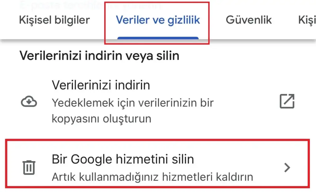 youtube hesap silme telefonda