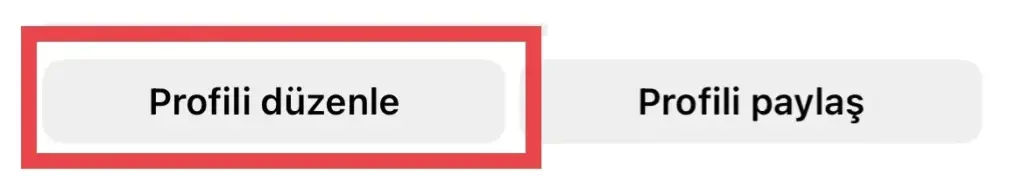 Instagram profili düzenle butonu