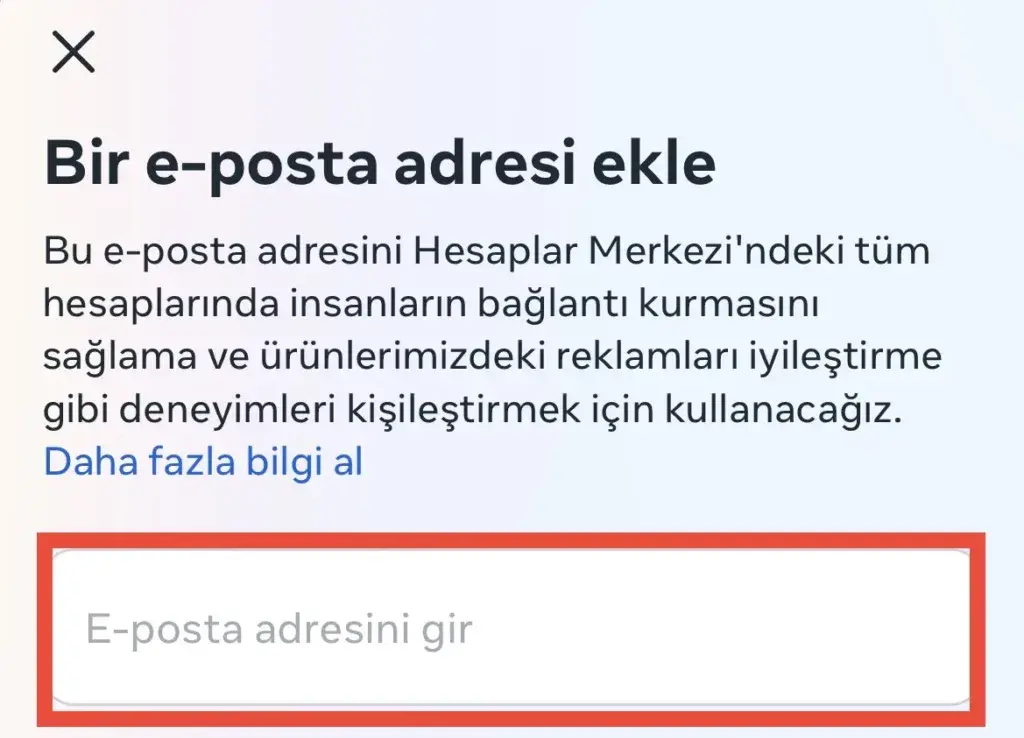 Mail güncelleme onay ekranı