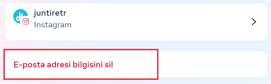 Masaüstünde e-postayı sil seçeneği