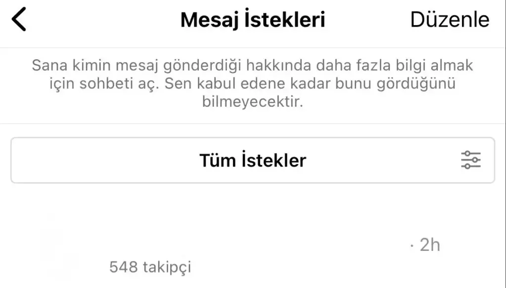 instagram mesaj istekleri nasıl kabul edilir