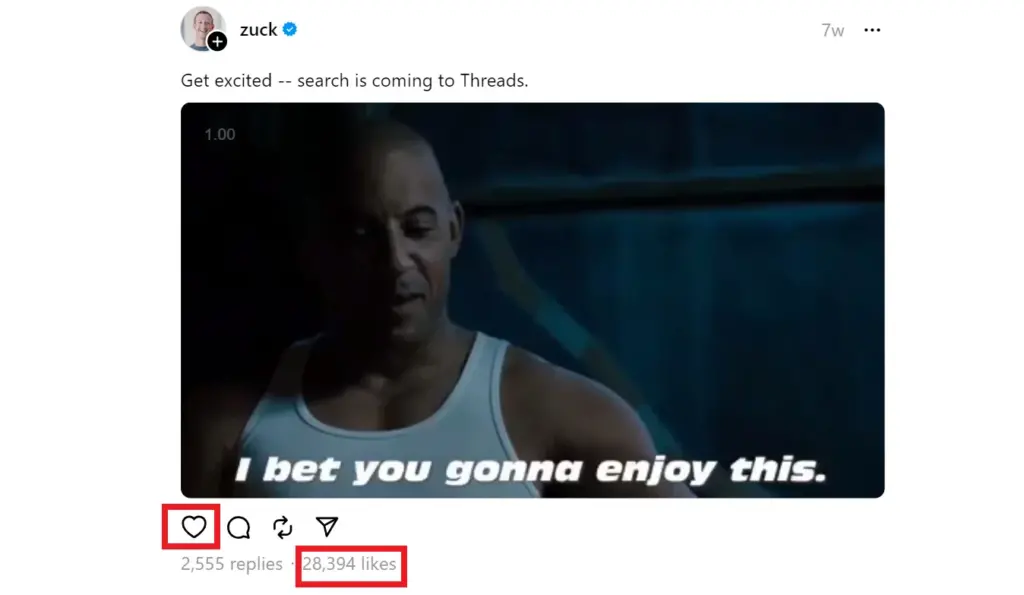 threads beğeni nedir