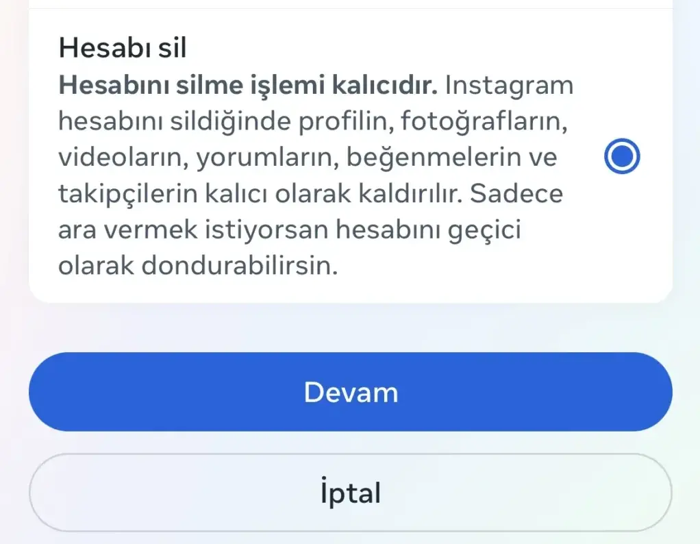 Threads hesabı nasıl silinir kapatılır?