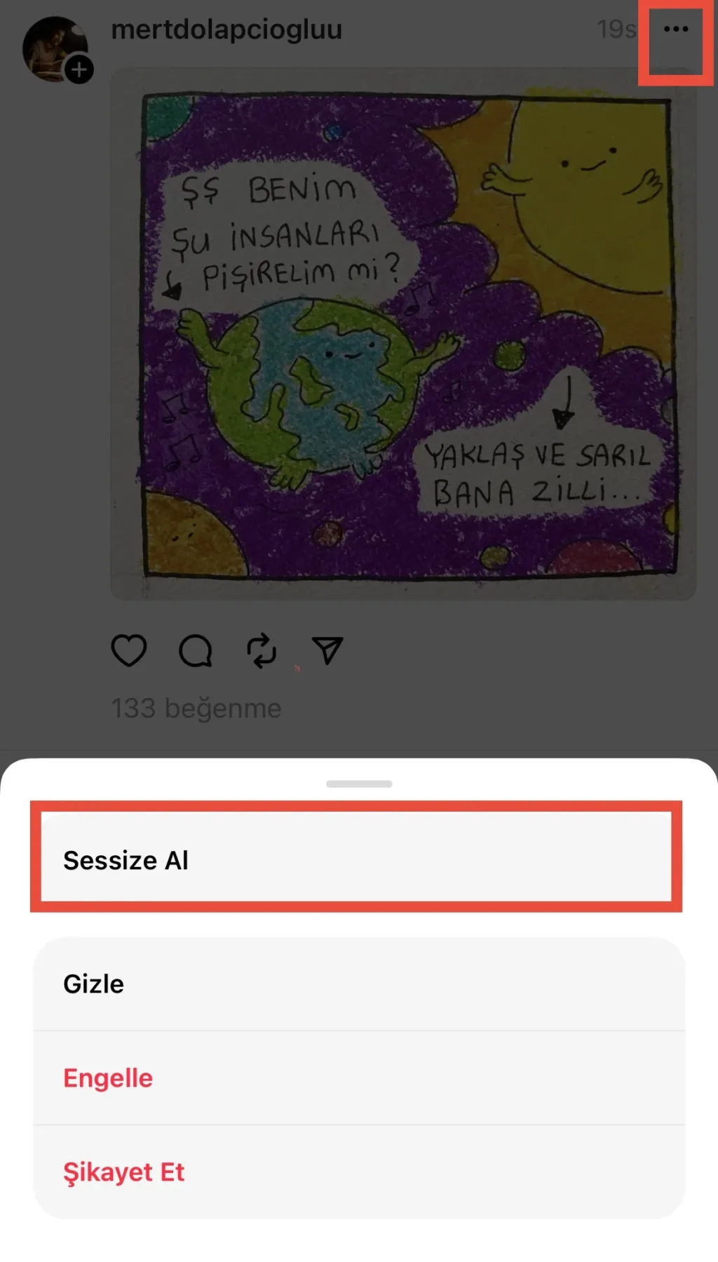 threads hesaplar sessize nasıl alınır