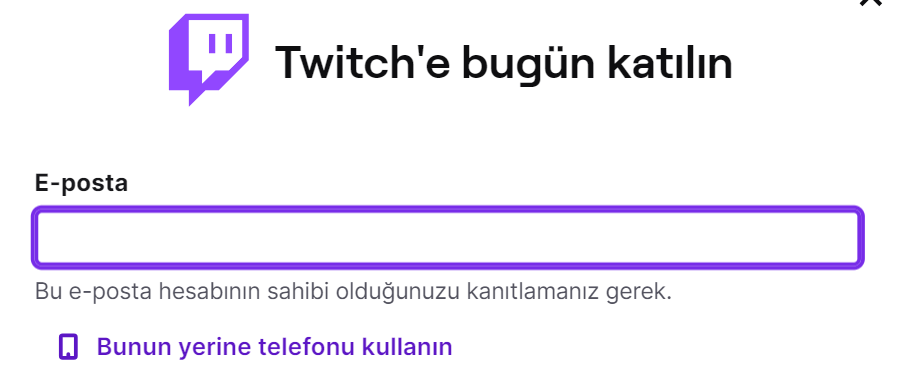 twitch bilgisayardan hesap açmak