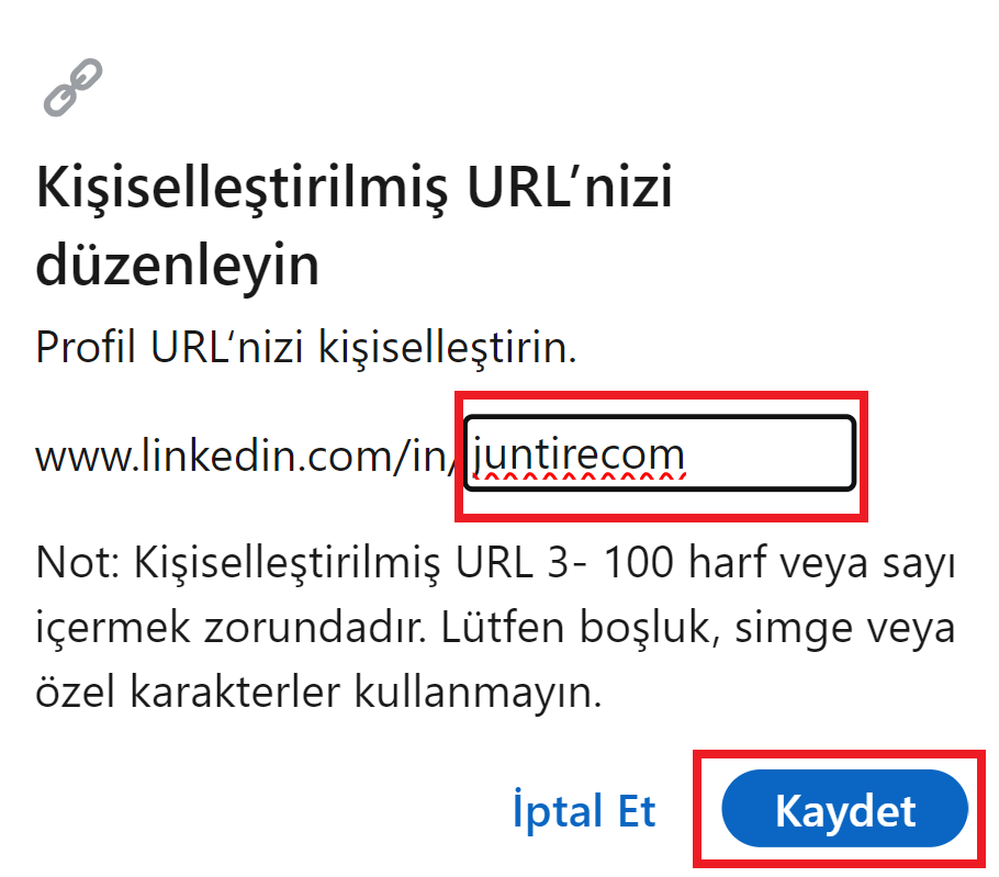 linkedin profil url nasıl değiştirilir