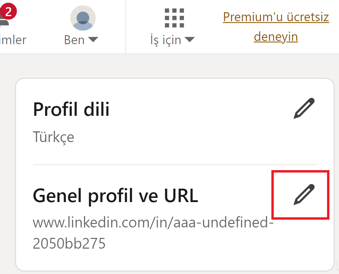 linkedin profil url nasıl değiştirilir