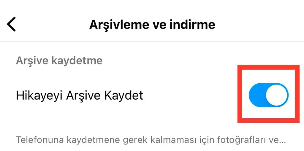 instagram arşiv nasıl açılır