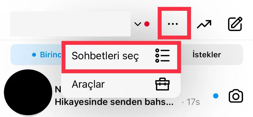 instagram toplu mesaj nasıl silinir