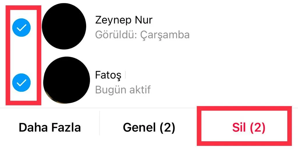 instagram toplu mesaj nasıl silinir