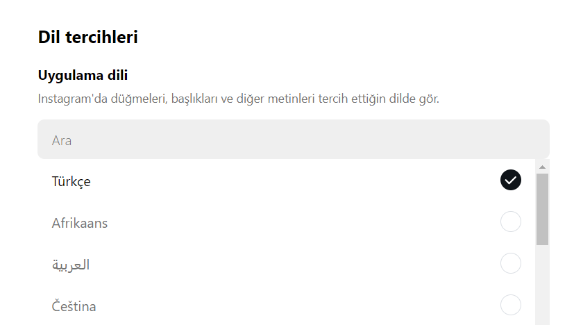 Instagram Dil Değiştirme Nasıl Yapılır?