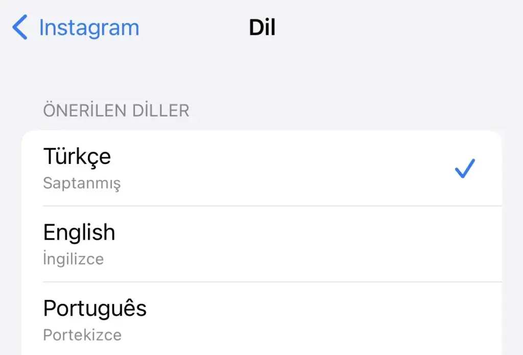 Iphone'da Instagram Dil Değiştirme Nasıl Yapılır?