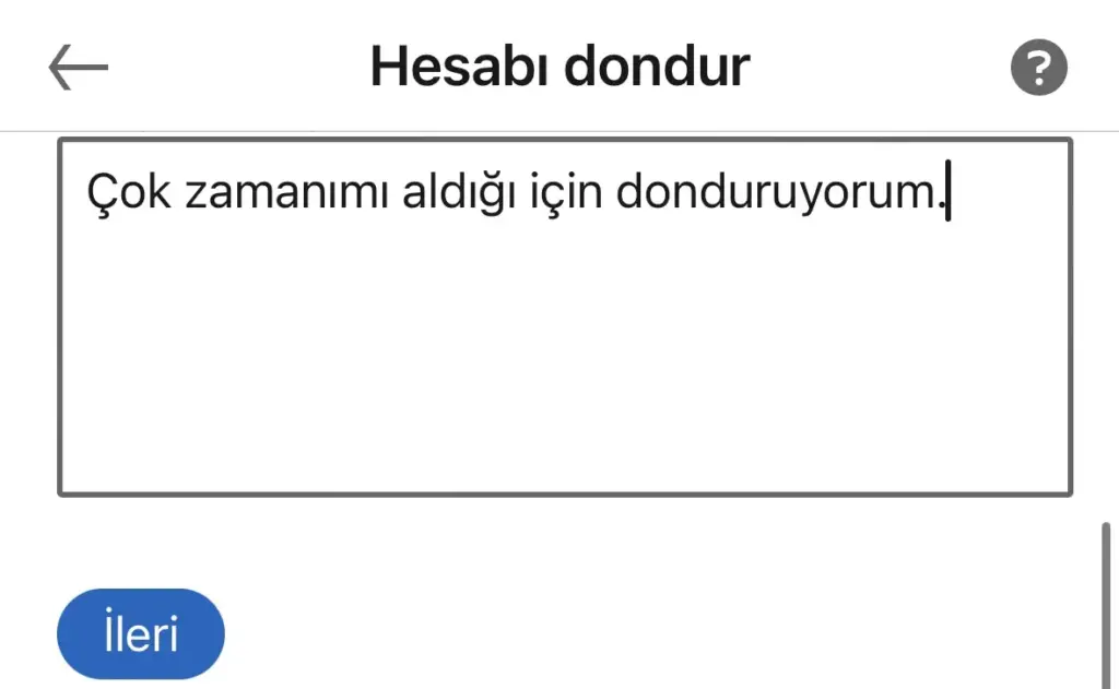 linkedin hesap dondur