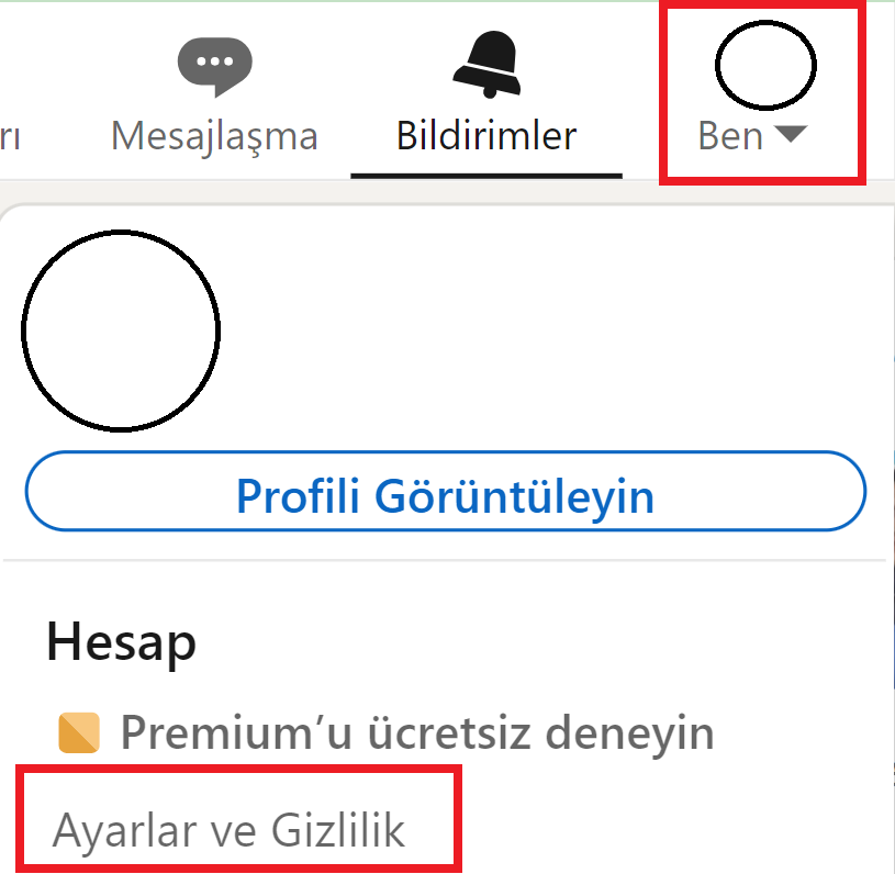 linkedin hesap silme