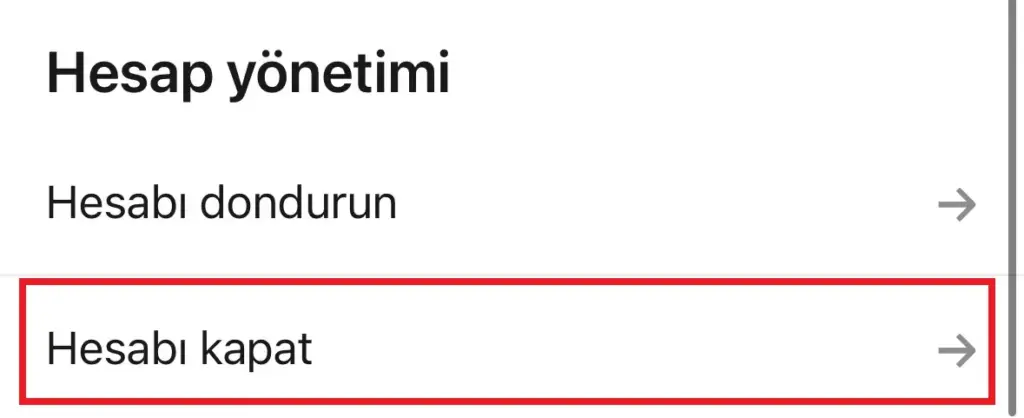 linkedin hesap silme