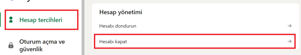linkedin hesap silme