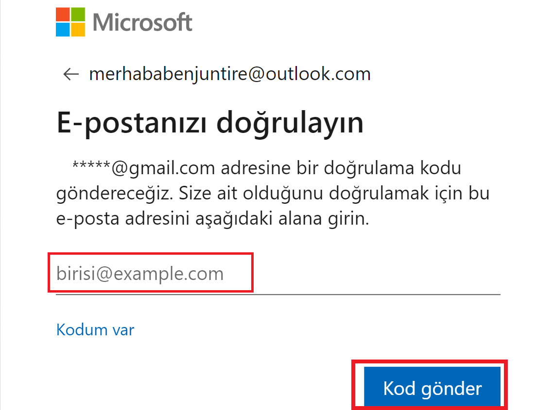 outlook hesap silme