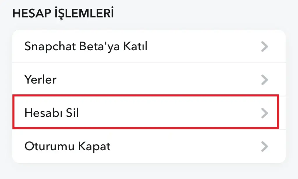 İOS Snap Hesabı Kapatma Nasıl Yapılır?