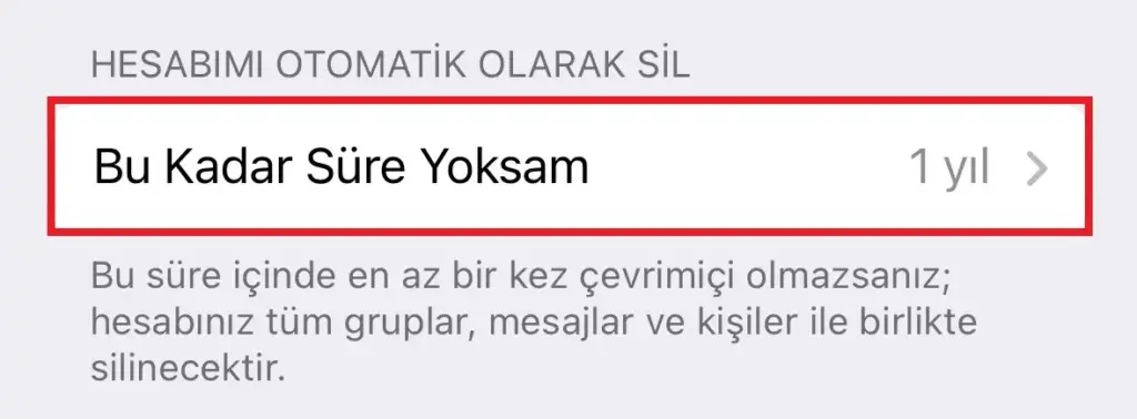 telegram hesap silme