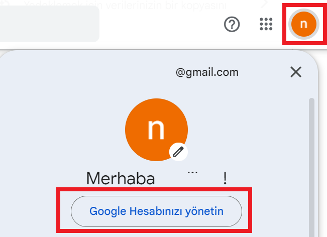 gmail hesap silme