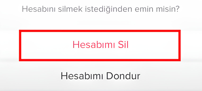 tinder hesap silme