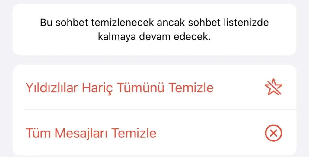whatsapp grup mesaj silmek