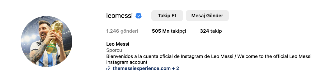 Messinin Instagram'da Kaç Takipçisi Var ?