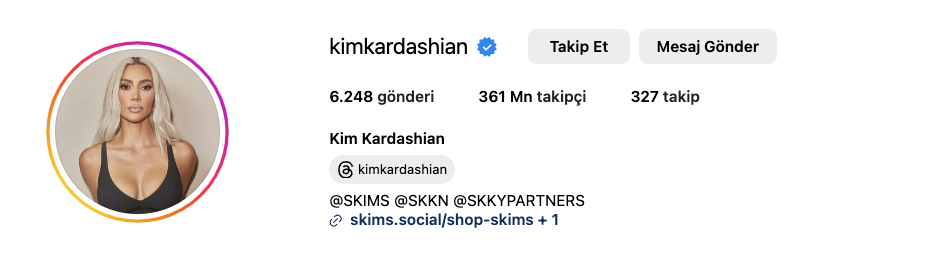 Kim Kardashian İnstagram Hesabı Kaç Takipçisi Var?