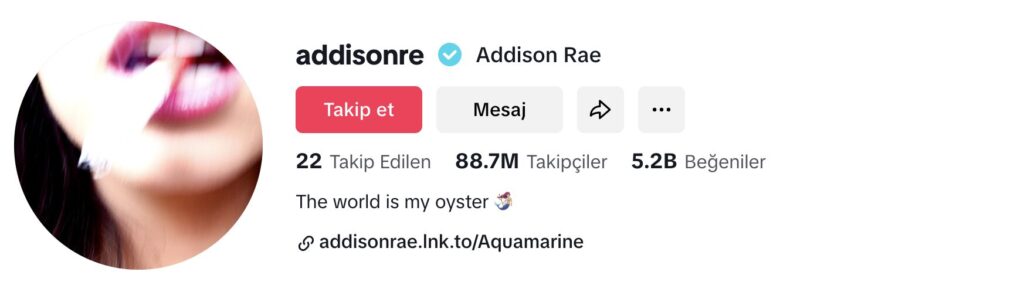 Addison Rae Tiktok Hesabı
