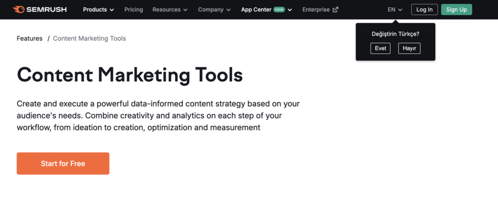 Semrush Yapay Zeka Makale Yazdırma Aracı 