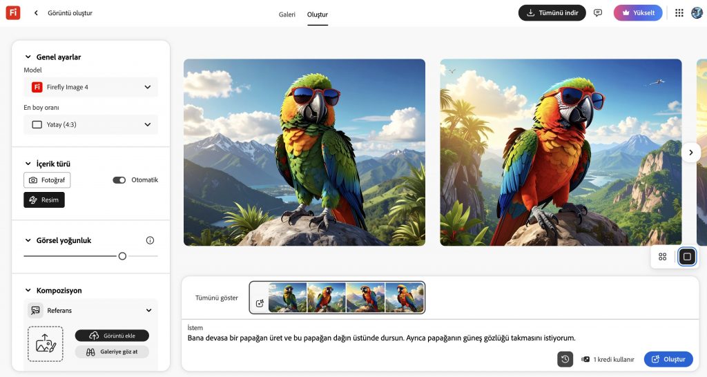 Adobe Firefly prompt ile yapay zekâ görseli üretme