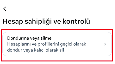 Devre Dışı Bırakma veya Silme Seçimi