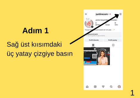 Sağ üst köşedeki üç çizgi menüsüne dokunun.