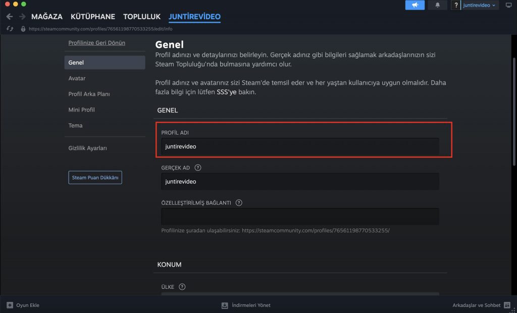 Steam Kullanıcı Adı Değiştirme Adımları 4