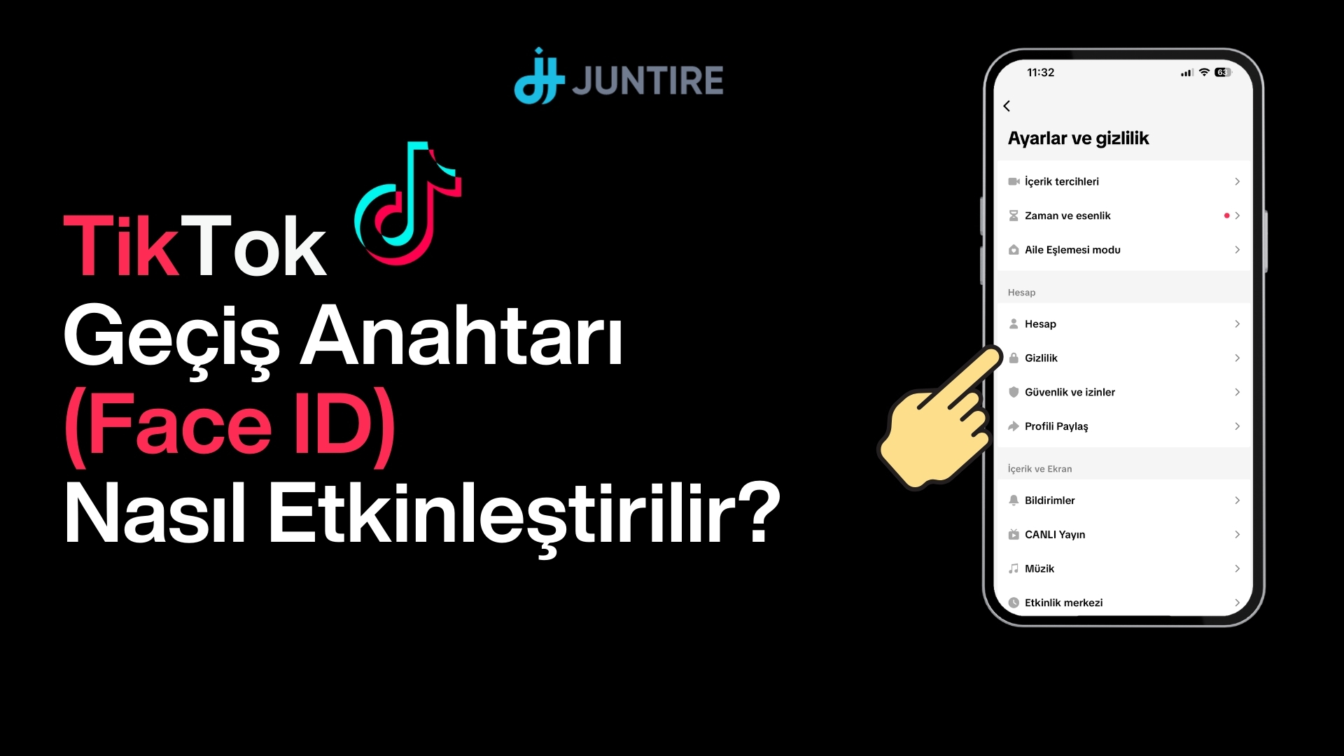 Tiktok Geçiş Anahtarı (Face ID) Nasıl Etkinleştirilir?