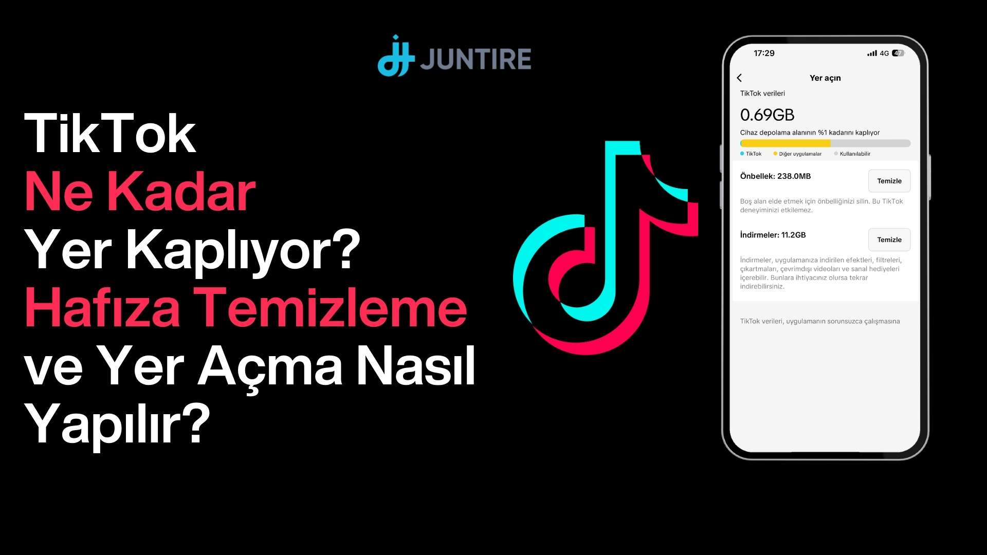 TikTok Ne Kadar Yer Kaplıyor? Hafıza Temizleme ve Yer Açma