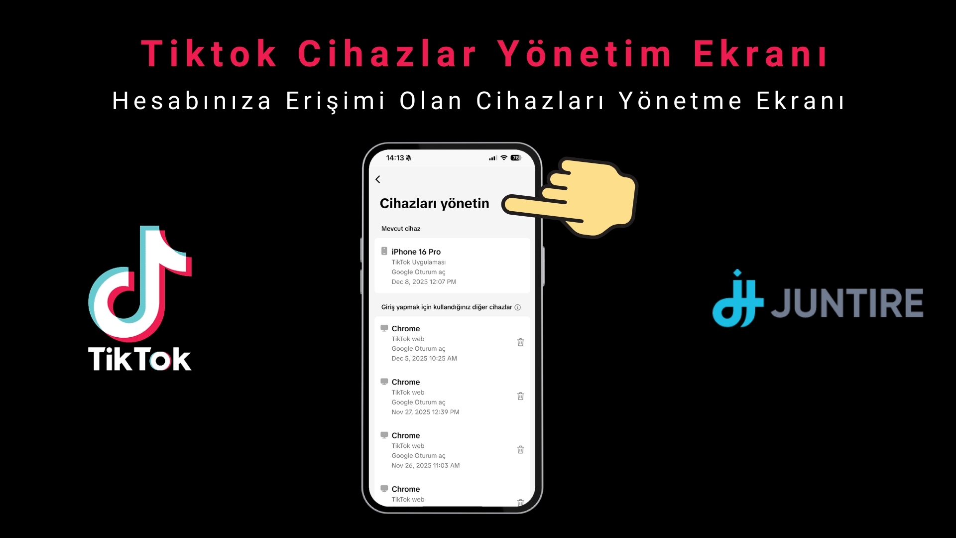 Tiktok Cihazlar Yönetim Ekranı