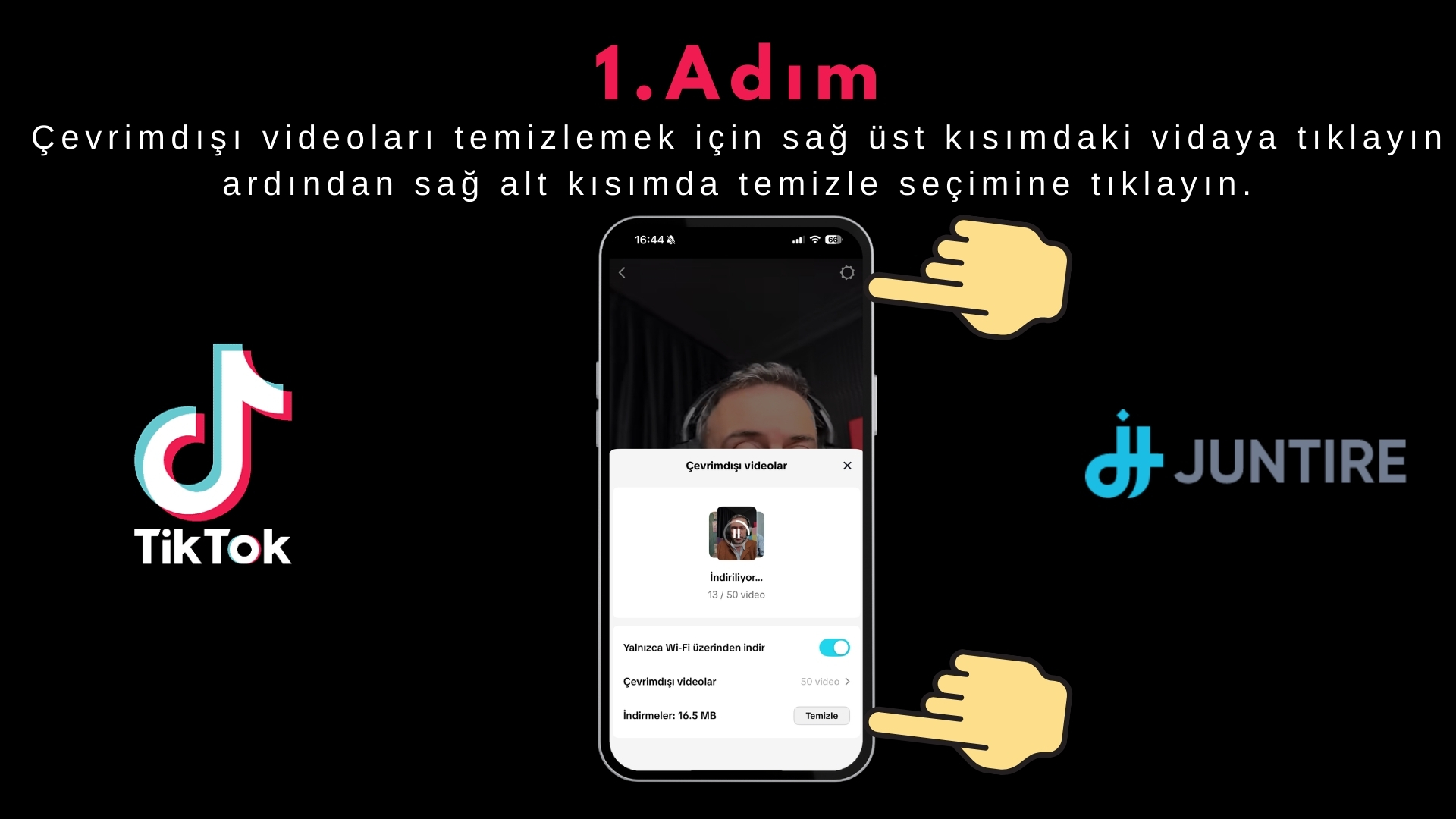 Tiktok'da İnternetsiz Video İzleme için İndirilen Videolar Nasıl Temizlenir Adım 1