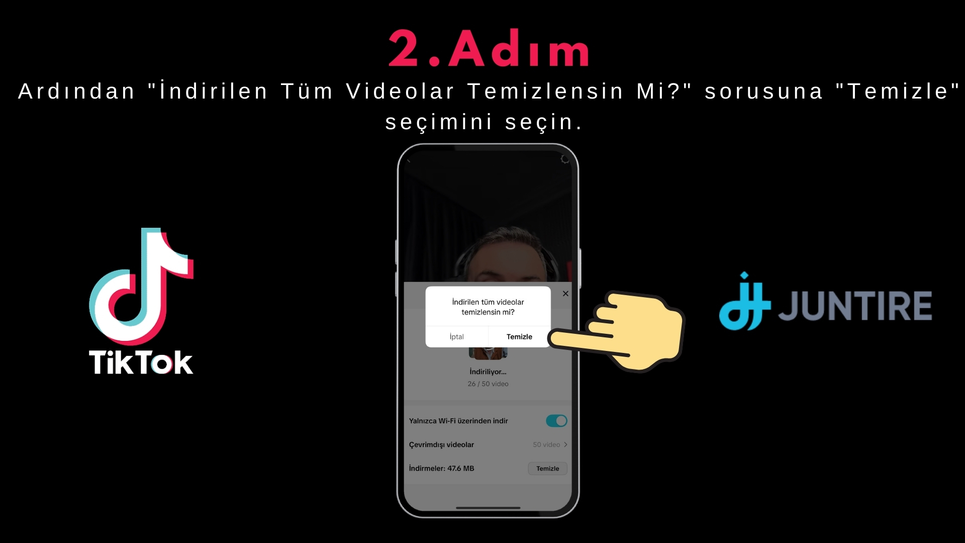 Tiktok'da İnternetsiz Video İzleme için İndirilen Videolar Nasıl Temizlenir Adım 2