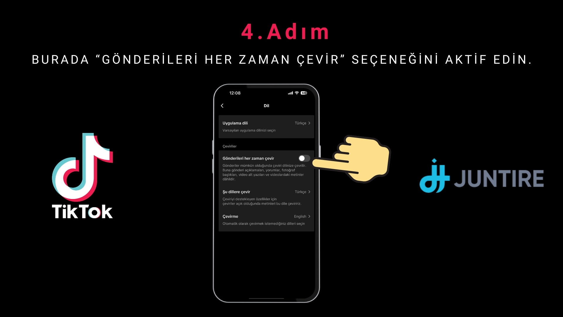 Tiktok'da İngilizce Gönderiler Otomatik Çeviri Nasıl Yapılır?