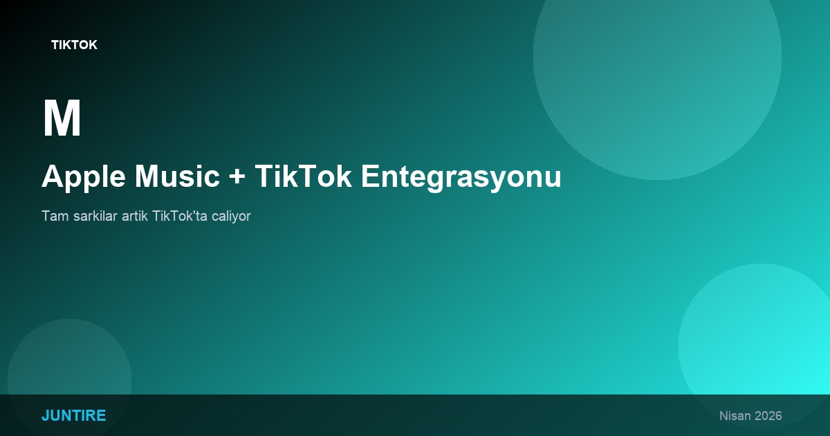Apple Music + TikTok Entegrasyonu: Tam Şarkılar Artık TikTok’ta (2026)