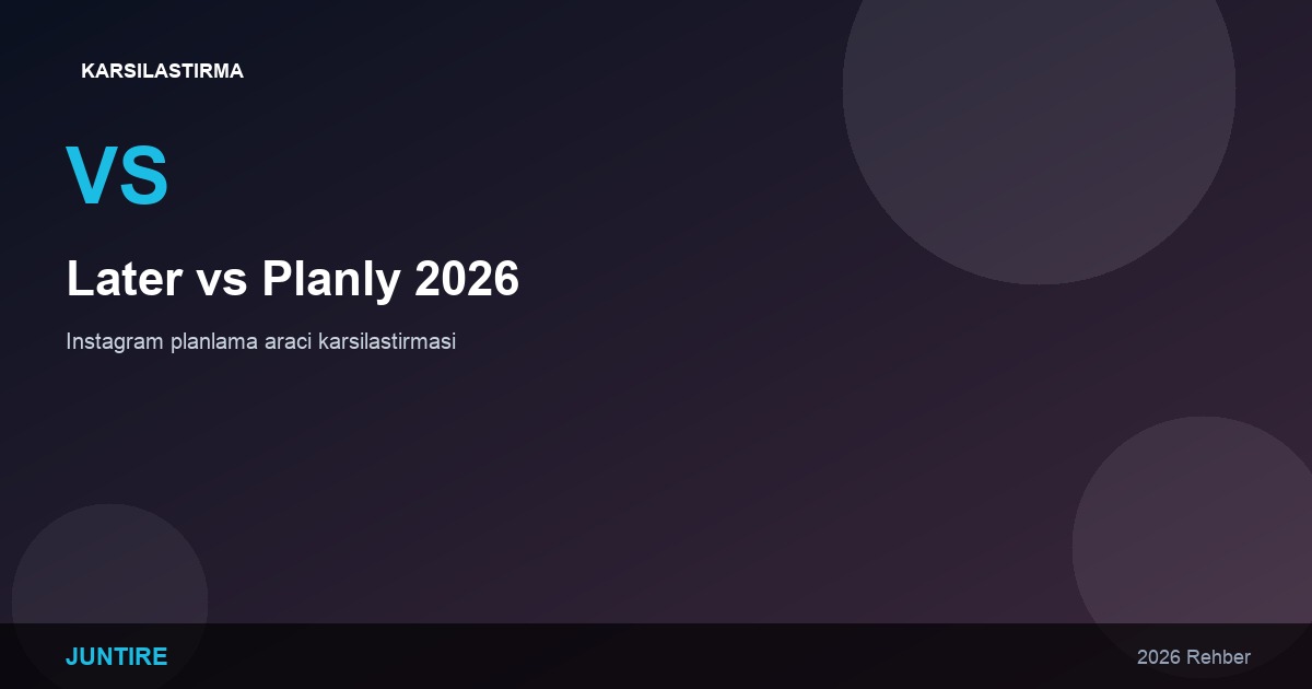Later vs Planly 2026: Instagram Planlama Aracı Karşılaştırması