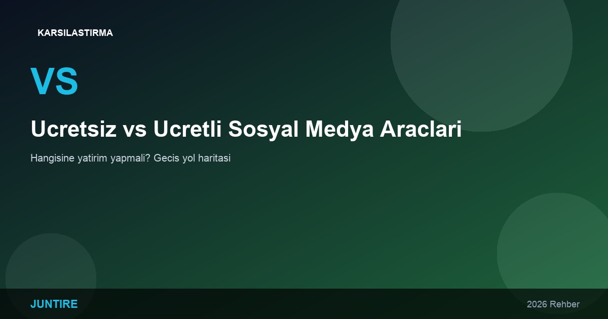 Ücretsiz vs Ücretli Sosyal Medya Araçları: Hangisine Yatırım Yapmalı? (2026)